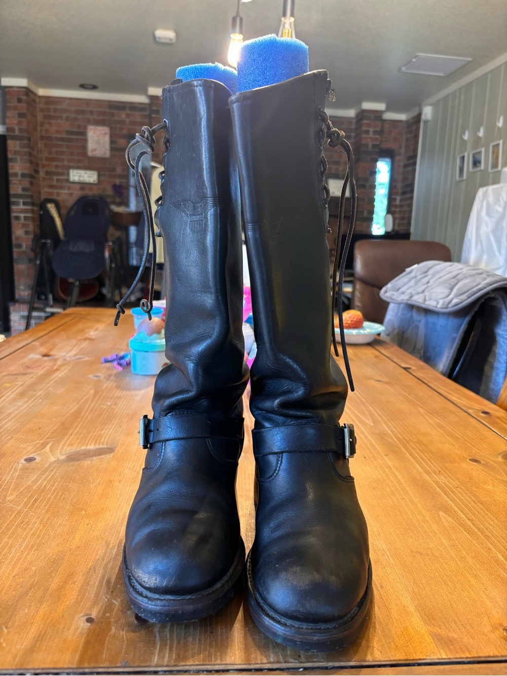 Vintage Chippewa 20242 mens Easy Rider leather biker boots USA black 8.5 - Picture 5 of 10